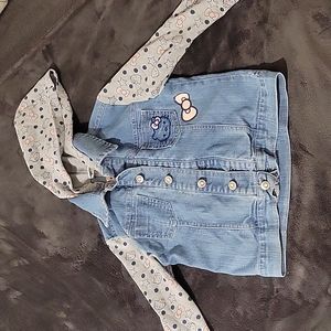 5T Hello Kitty lightweight Jean jacket
